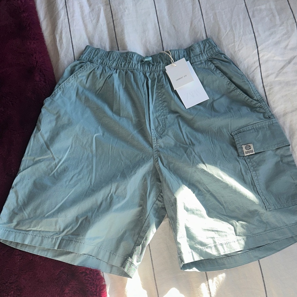 Zara Kid’s Teal Cargo Shorts